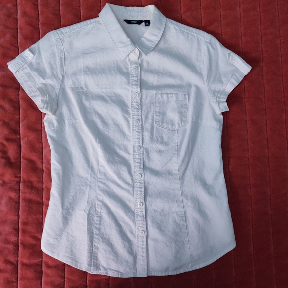 H&M Knitted Pattern Speckles Short Sleeve Sweater & White Collared Shirt Bundle - Picture 6 of 10